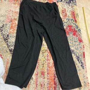 CW Classics Pants Womens 1X Black Pull On Elastic Waist Slash Pockets